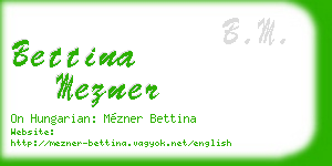 bettina mezner business card