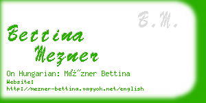 bettina mezner business card